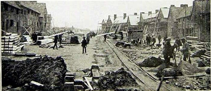 Completed houses built for munition workers at Woolwich Arsenal